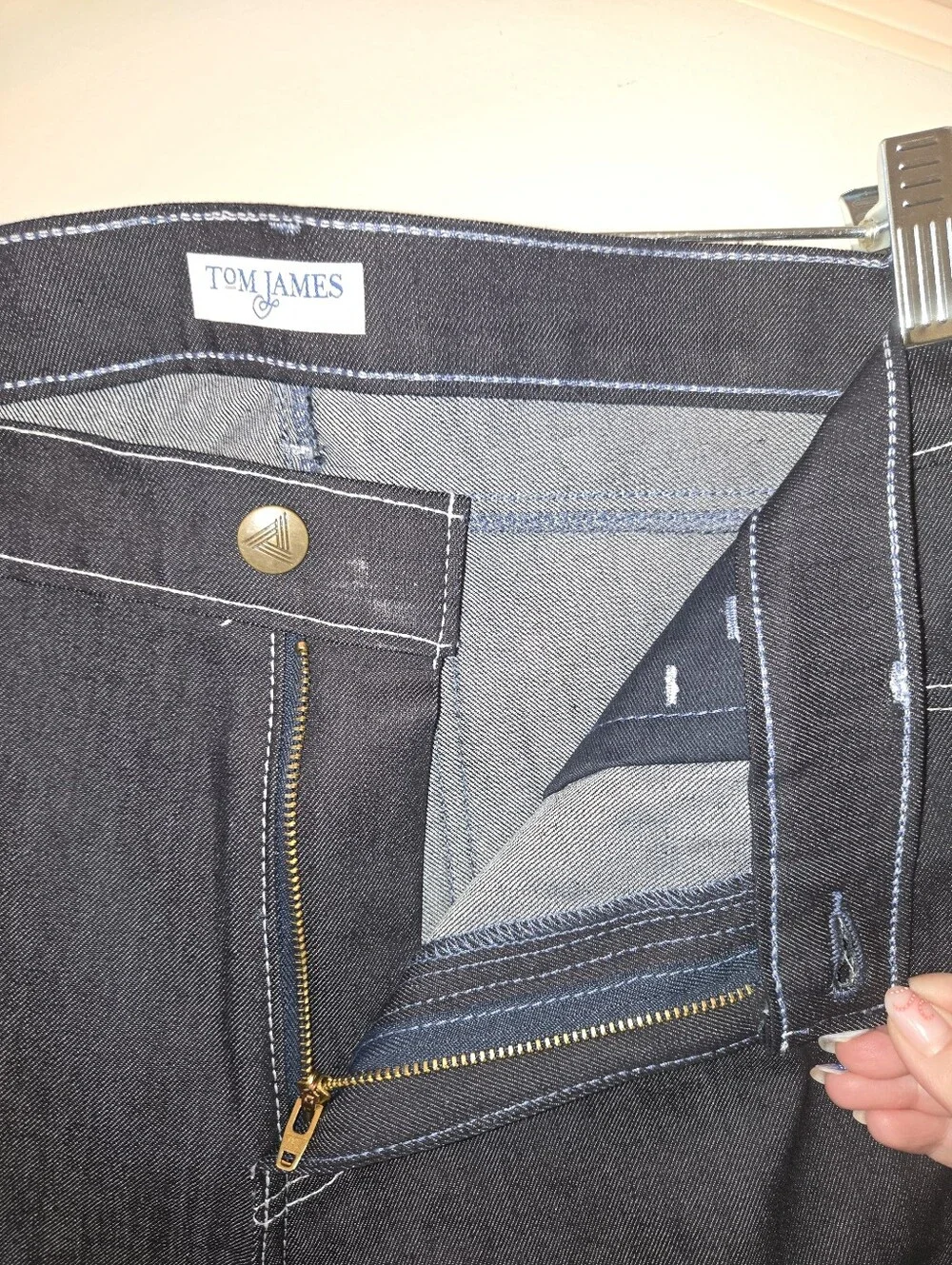 Blue Delta x Tom James Custom Bespoke Dark Wash Denim Jeans [30x33] Straight